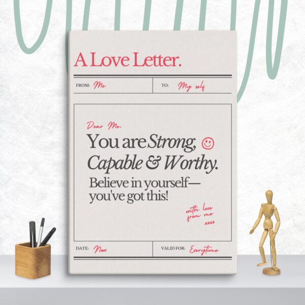 A Love Letter - Canvas Print Wall Art - Image 3